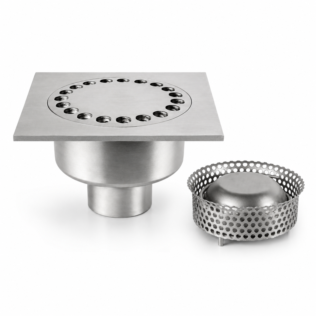 Sifon pardoseală inox cu coș colector